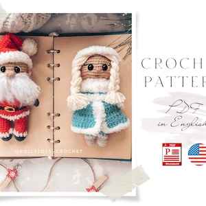 Crochet Santa and Snowgirl Amigurumi Pattern (PDF)
