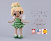Crochet Doll Pattern: Amigurumi Doll fairy (PDF in English & Spanish)
