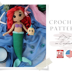 Crochet Mermaid Doll Amigurumi Pattern (PDF)