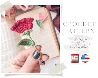Crochet Tulip Brooch Pattern: Amigurumi Flower (PDF Pattern)