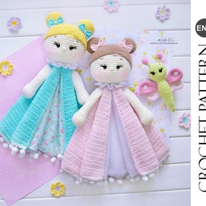 CROCHET PATTERN Comforter the doll and rattle toy butterfly| Baby Comforter | Security blanket