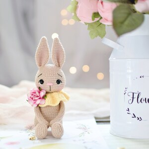 Crochet PATTERN Flower Bunnies, Amigurumi Animal Pattern, Crochet Bunny ...