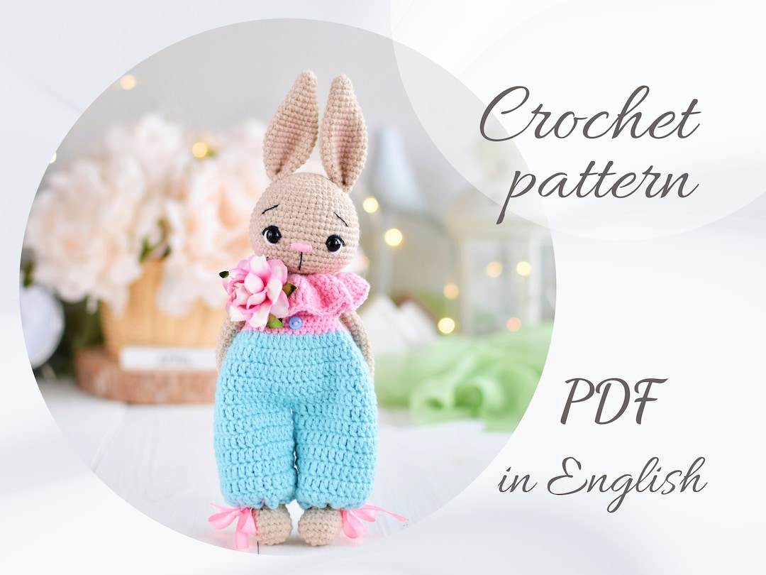 Crochet PATTERN Flower Bunnies, Amigurumi Animal Pattern, Crochet Bunny ...