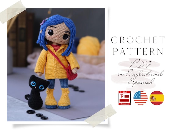 Amigurumi Crochet Doll Pattern: Yellow Raincoat Outfit (PDF Pattern)
