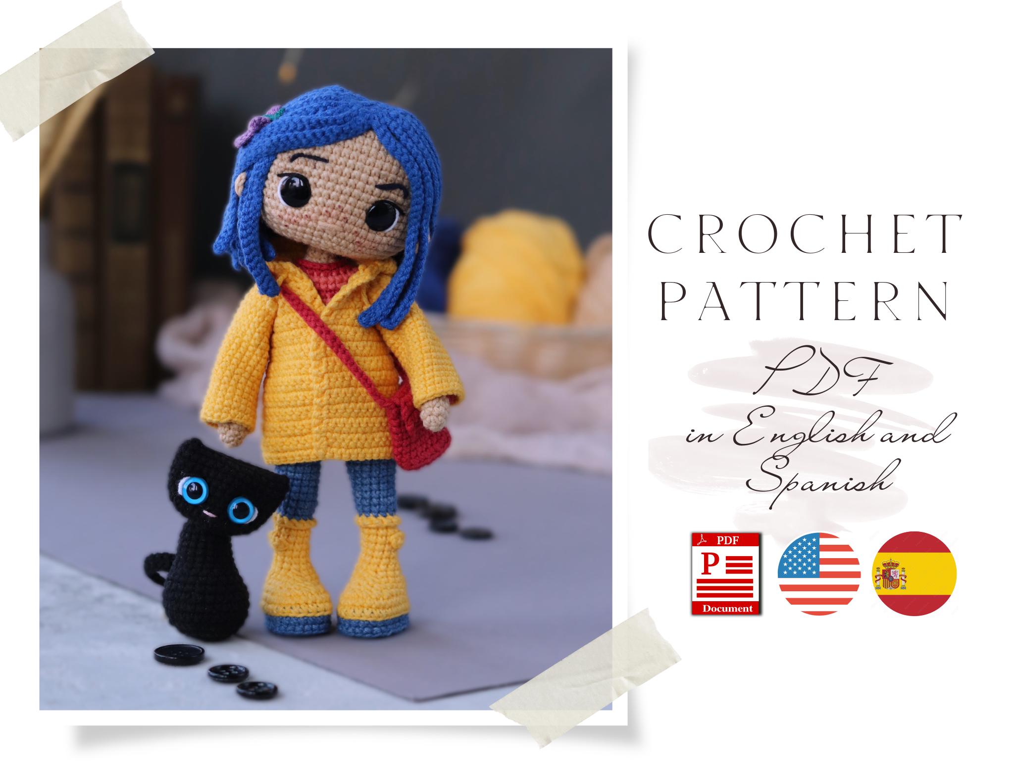Crochet Pattern MuÃ±eca Coraline Neca Doll MuÃ±eca De Coraline