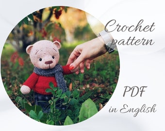 Bären-Häkelanleitung: Amigurumi Teddy im Pulli (PDF)