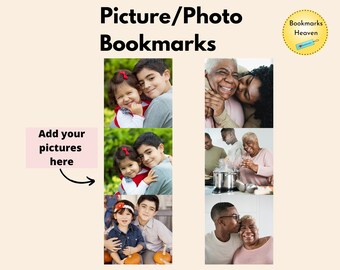 Personalized Photo Bookmark, Picture Bookmark, Custom Bookmark, Personalized Bookish Gifts, Photo Bookmark, Mothers day gift printable