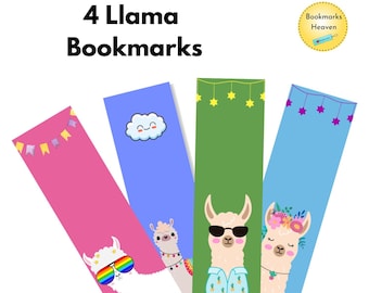 Llama bookmarks printable, Cute bookmarks for women, Llama bookmarks designs, Llama bookmarks printable, Fun bookmarks for women