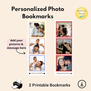 Personalised Photo Bookmark, Picture Bookmark, Custom Bookmark, Personalized Bookish Gifts, Photo Bookmark, Christmas Gift for Mum