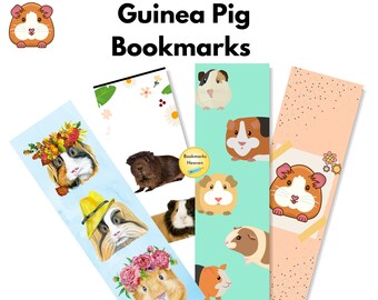 Guinea Pig Bookmark, Guinea Pig Gift, Guinea Pig Lover Gift, Digital Bookmark, Guinea Pig Gifts, Guinea Pig printable, Reading Gift For kids