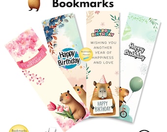 Capybara Druckbare Lesezeichen, Capybara Digital Download Lesezeichen Sheets, Capybara PNG Lesezeichen Sublimation, Capybara Geschenk für Buchliebhaber
