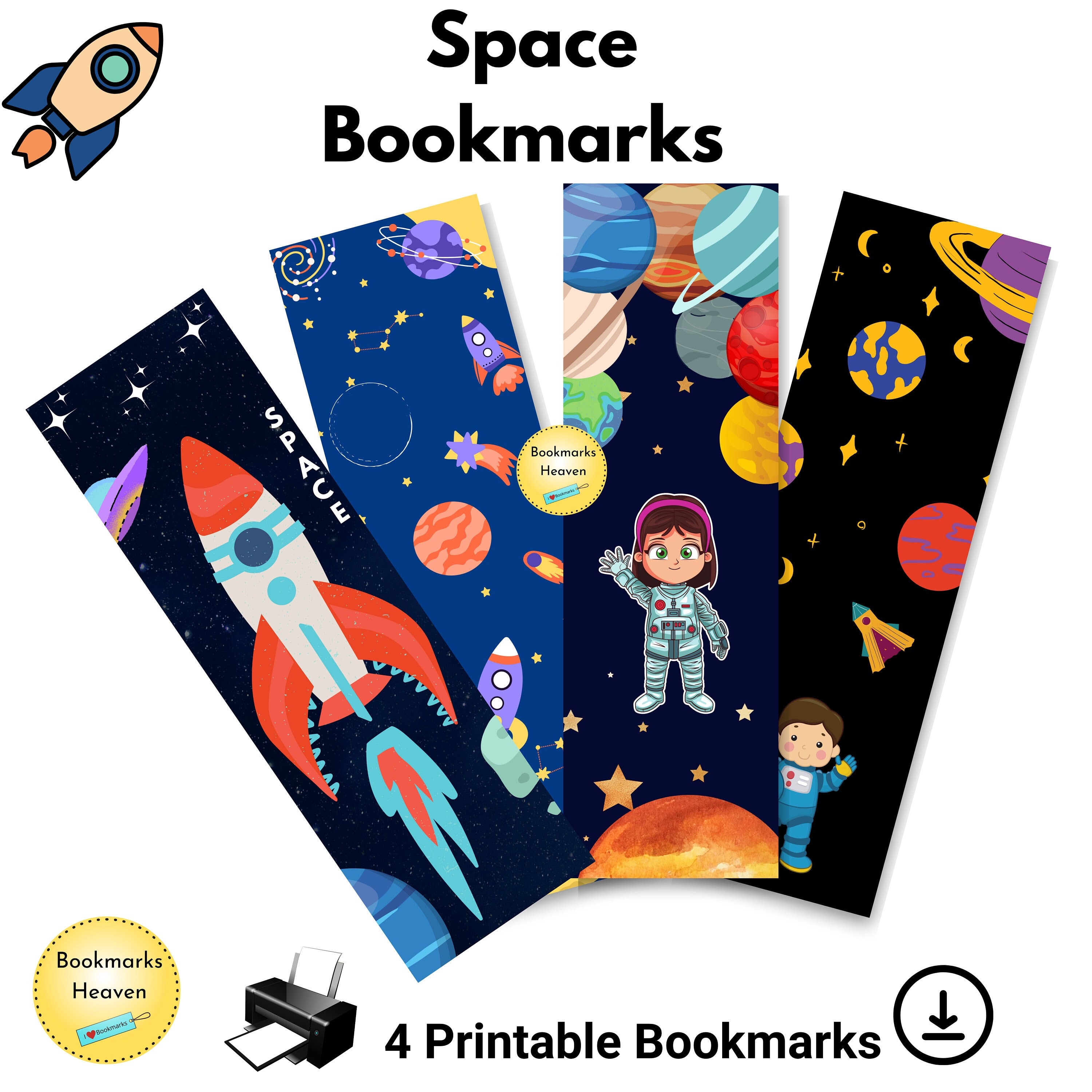 space bookmark bookmarks for kids bookmarks template space etsy