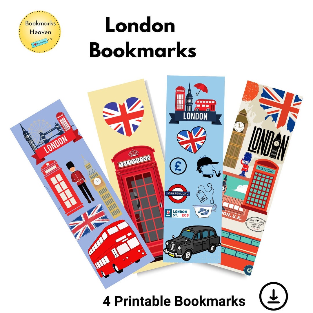 London Bookmarks Printable London Gifts Printable London Etsy UK