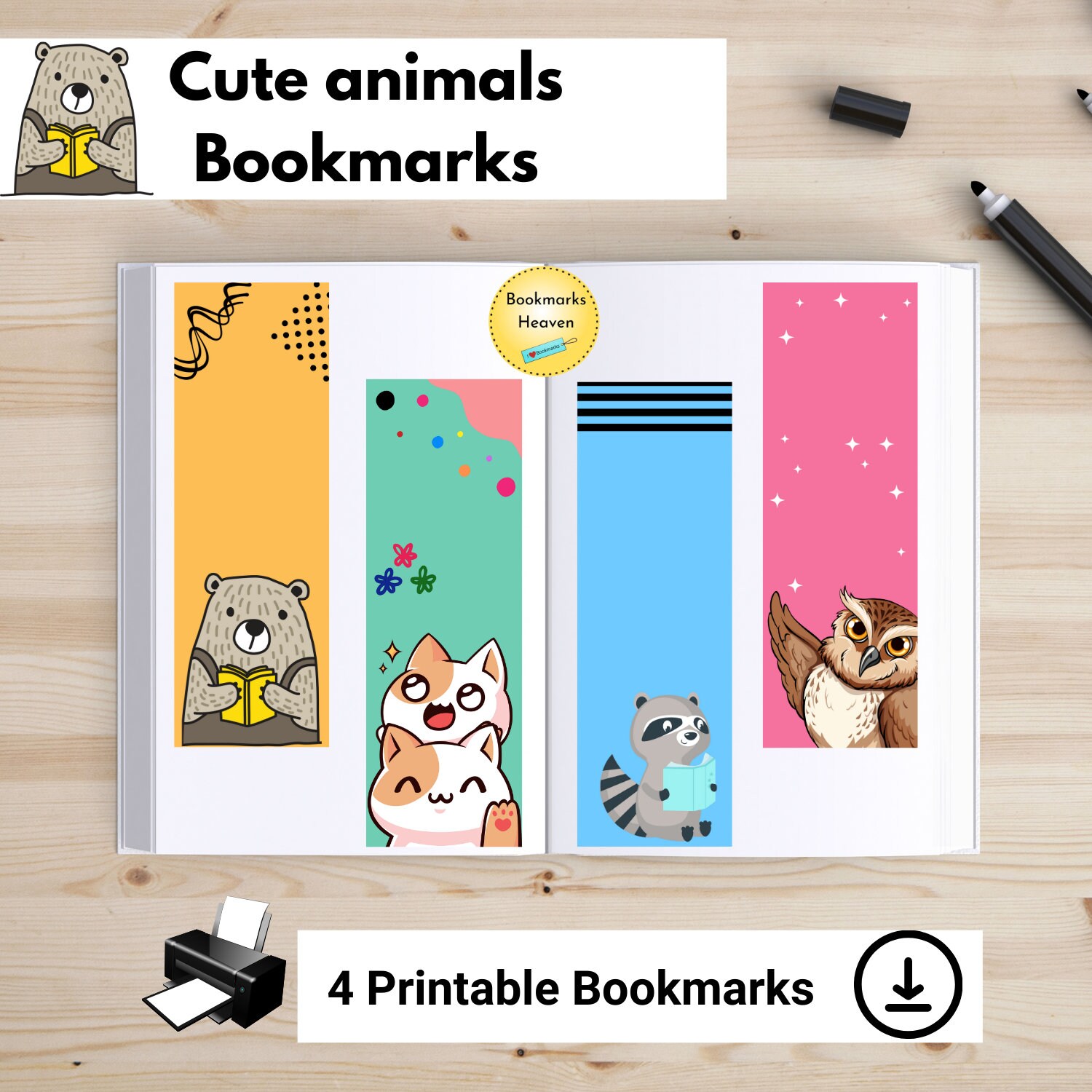 30 Segnalibri Animali Colorati Per Bambini – Forme Uniche, Ultra-sottili 0,1 Mm, Antiscivolo, 15×4 Cm, Regalo Per Insegnanti E Lettori