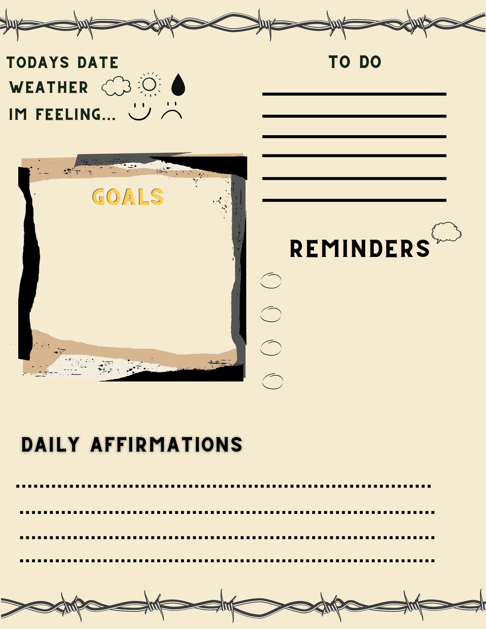 Printable Journal Sheet - Etsy