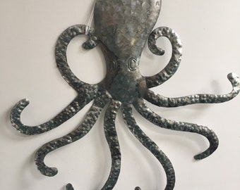 Quirky Tin Octopus wall hanging