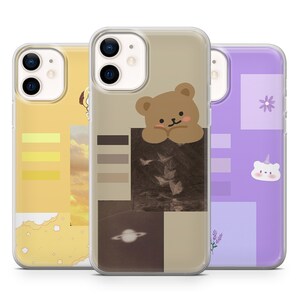 One color Phone Case Cute Kawaii Cover for iPhone 13, 12 Pro, XR, Samsung A12, S22, S21, A40, A71, A52, Huawei P40, P50