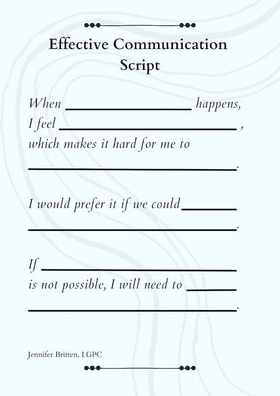 Effective Communication Script | Etsy