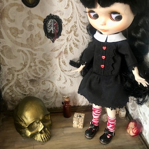 Black dress for Blythe, spooky blythe