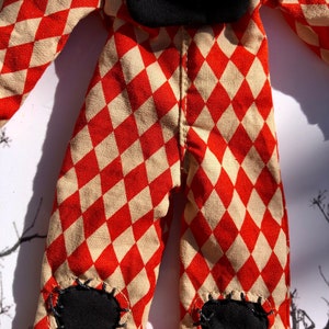 Overalls and frilly collar for Blythe. Jumpsuit , harlequin suit, gothic dress, red heart image 6