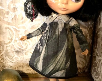 Dress for Blythe, horror dress, spooky blythe