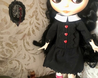 Black dress for Blythe, spooky blythe