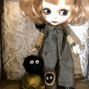 Overalls and soot sprite for Blythe, Jumpsuit , trouser suit image 2