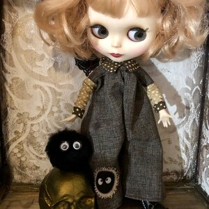 Overalls and soot sprite for Blythe, Jumpsuit , trouser suit image 6