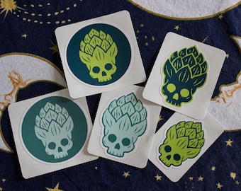Sick Hops Skull Vinyl Sticker