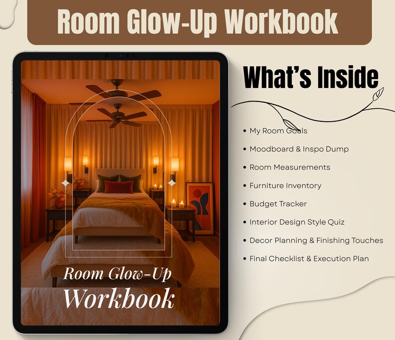Room Glow-up Workbook | Printable Interior Design Planner | Room ...