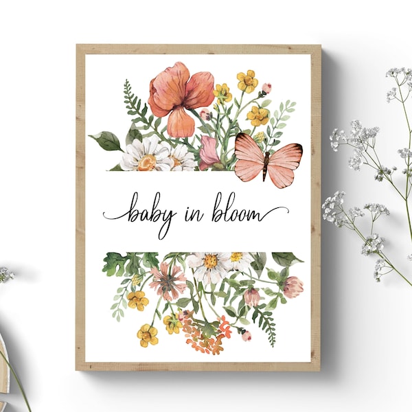Baby in Bloom Baby Shower Decor Etsy
