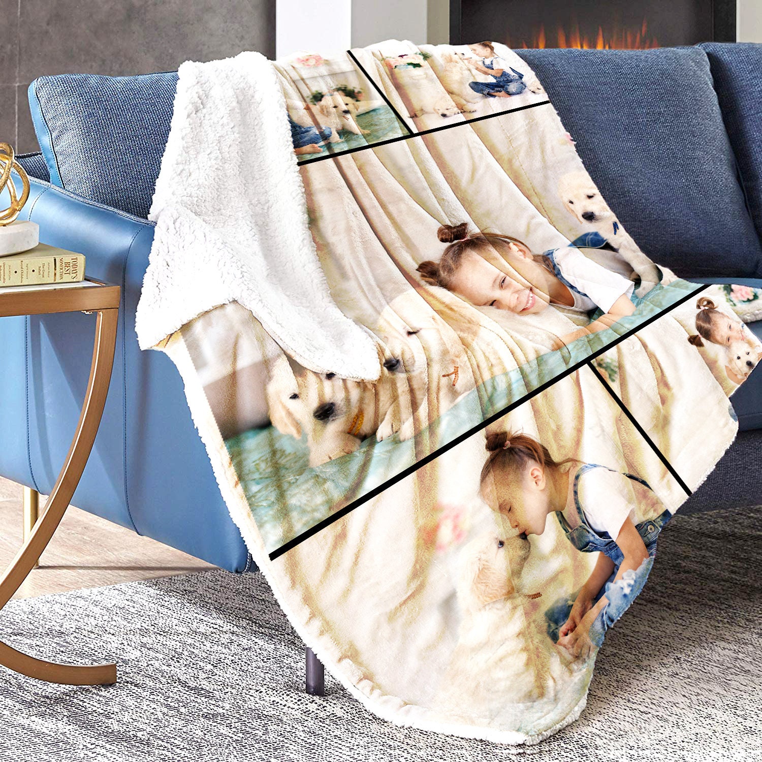 Custom Blanket With Photos Collage Personalized Gift Blanket Etsy
