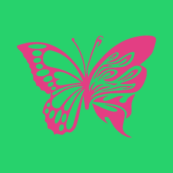 Split Tribal Butterfly Tattoo Cut Files Tramp Stamp Art  (SVG, Psd, DFX, Tiff, PDF, Jpg, Png Cut Files for Cricut and Silhouette)