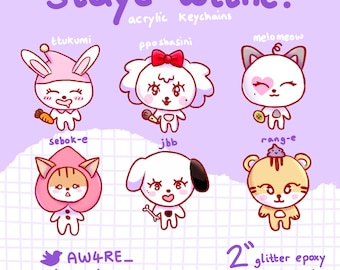 STAYC withmuu ユン　サンリオ STAYC WITHC! Acrylic Keychains - Etsy