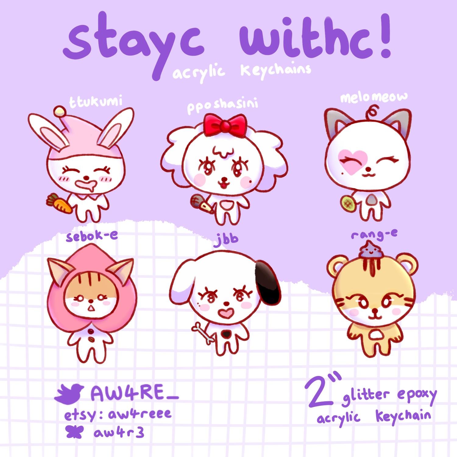 STAYC WITHC! Acrylic Keychains - Etsy