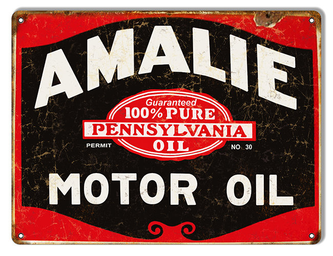 Amalie Pennsylvania Motor Oil Reproduction Metal Sign 9"x12" - Etsy