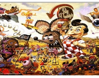 Rat Fink Wall Art for Ed Big Daddy Roth (archival Print-fancy