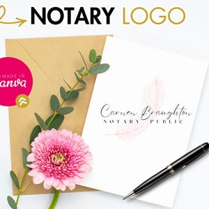 Notary Business Logo   | Editable Notary Logo | Notary | Notary Signing Agent | RON | Notary Branding Logo