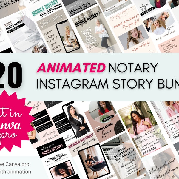 30 Social Media Posts for Notary Signing Agents | Instagram and Facebook Posts | Notary | Notary Marketing