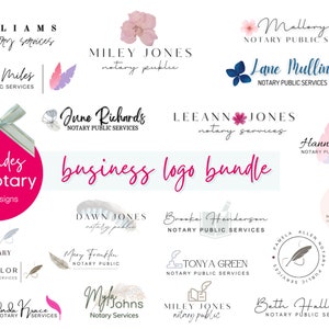 20 Notary Logo Bundle: Editable Business Branding (Canva)