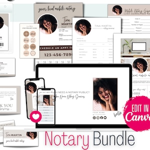 Notary Branding Bundle: Canva Templates, Business Card, Flyer