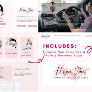 Notary Web Template: Editable Canva Website & Logo image 7