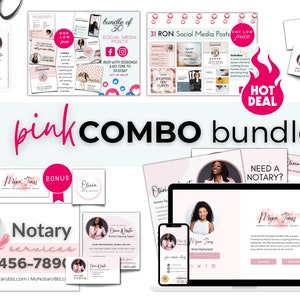 Bewerkbare notariscombinatiebundel | Ondertekenaar notaris | Online notaris op afstand | Marketingmateriaal voor notarissen | Brandingbundel voor notaris