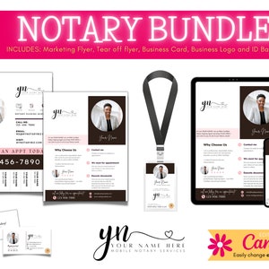 Notary Branding Bundle | Notary Business Card | Notary | Notary Logo | Notary Marketing | Notary Flyer | Notary Badge