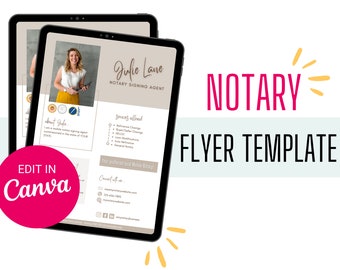 Editable Notary Flyer Template: Canva Design