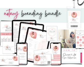 Notary Branding Bundle: Business Card, Logo, Flyer Templates (Canva Editable)