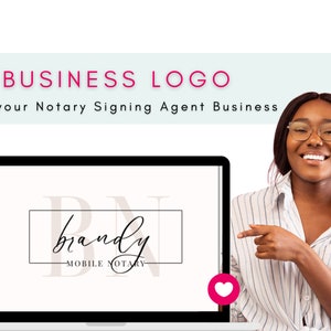 Editable Notary Business Logo Template (Canva)