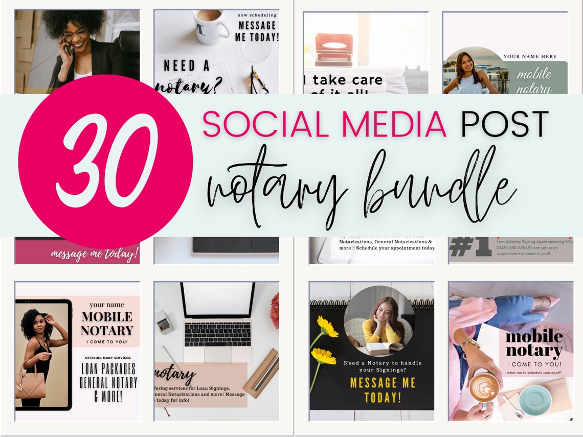 Signing In Posts Social Media Posts for Notary Signing Agents Instagram and - Etsy