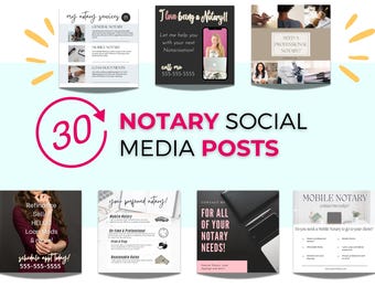 Notary Social Media Posts: 30-Day Instagram & Facebook Templates