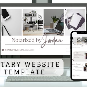 Notary Web Template | Canva Web Template | Notary Business website | Editable Notary Web Template